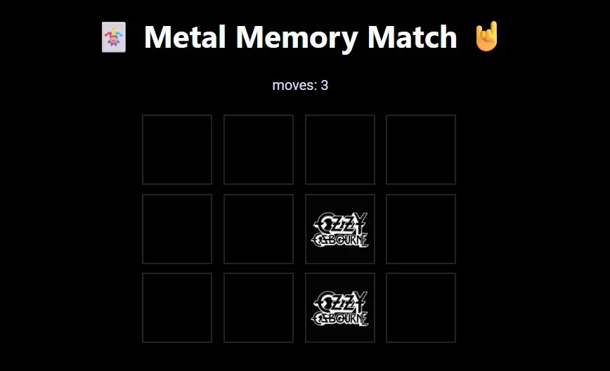 Metal Memory Match